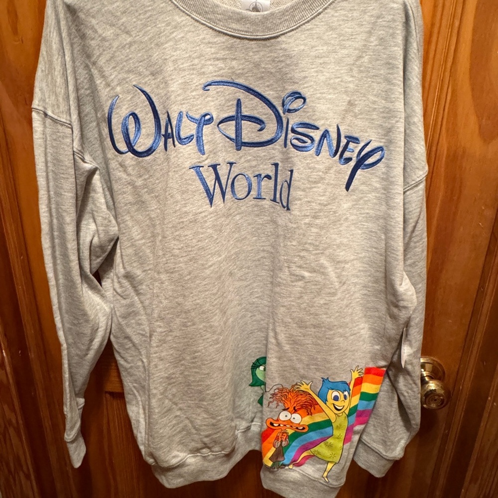 NEW Disney Parks Walt Disney World Inside Out Park Logo Pullover - Adult X-Large